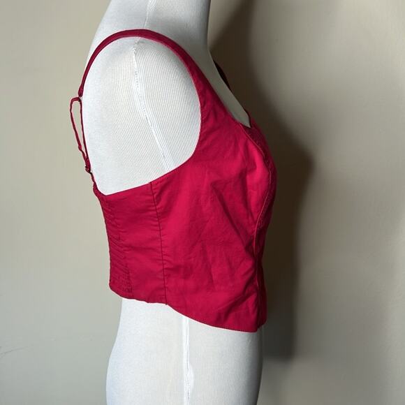 Abercrombie Pink Corset Crop Top - Picture 6 of 7